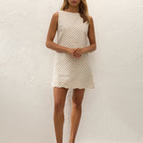 faithfull the brand Iria Mini Dress Lola Polka Dot Cream Black