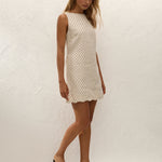 faithfull the brand Iria Mini Dress Lola Polka Dot Cream Black