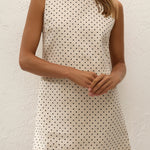 faithfull the brand Iria Mini Dress Lola Polka Dot Cream Black