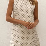faithfull the brand Iria Mini Dress Lola Polka Dot Cream Black