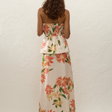 Eleanore Strapless Top Jardines Floral