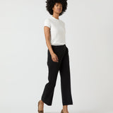 Frankie Cropped Pant Black Bi-Stretch Tropical Wool