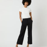 Frankie Cropped Pant Black Bi-Stretch Tropical Wool