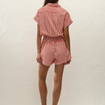 Zion Playsuit Orozco Stripe Dusty Tomato