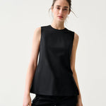 Jo Tunic Black Bi-Stretch Tropical Wool