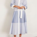 Helmi Striped Shirting Shirt Dress Blue