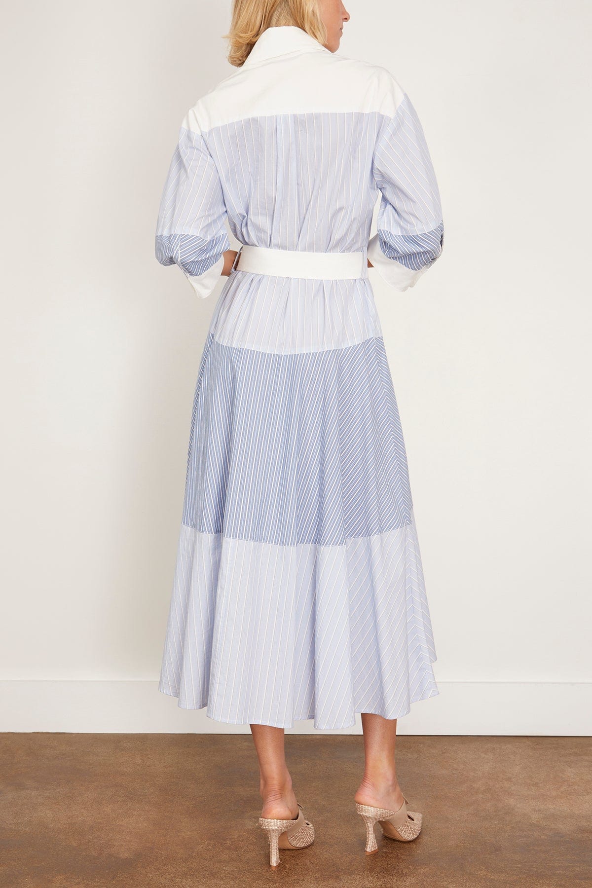 Helmi Striped Shirting Shirt Dress Blue