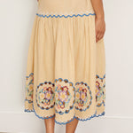 Melinda Embroidery Skirt Ecru