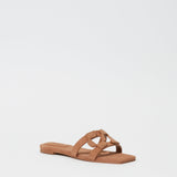 Monogram Flat Slide Camel