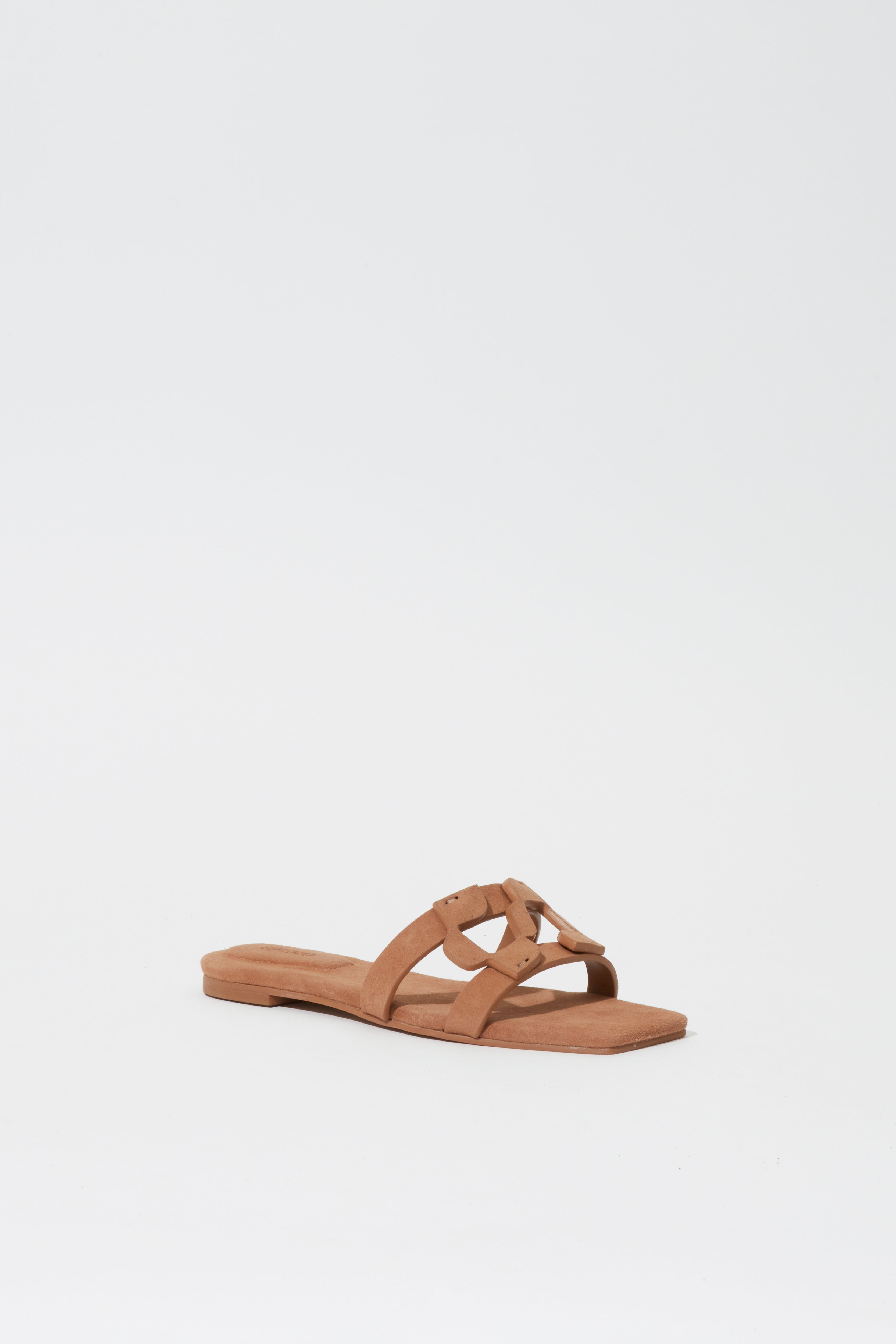 Monogram Flat Slide Camel