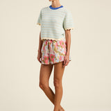 Jules Sweater T-Shirt Aqua Stripe