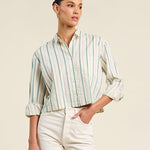 Nessa Shirt Verde Stripes