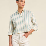 Nessa Shirt Verde Stripes