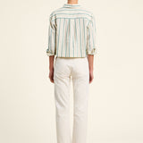 Nessa Shirt Verde Stripes