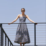 Striped Midi Dress Navy/White Stripe