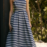 Striped Midi Dress Navy/White Stripe