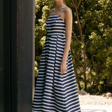 Striped Midi Dress Navy/White Stripe
