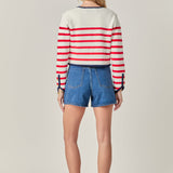 Stripe Cardigan Red Multi