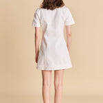 White Button Down Denim Dress