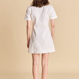 White Button Down Denim Dress