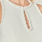 Textured Mini Dress White