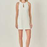 Textured Mini Dress White