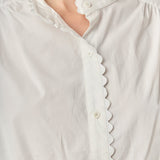 Ric Rac Detailed Short Sleeve Shirt White