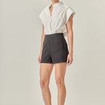 Ric Rac Detailed Short Sleeve Shirt White