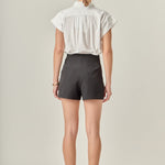 Ric Rac Detailed Short Sleeve Shirt White