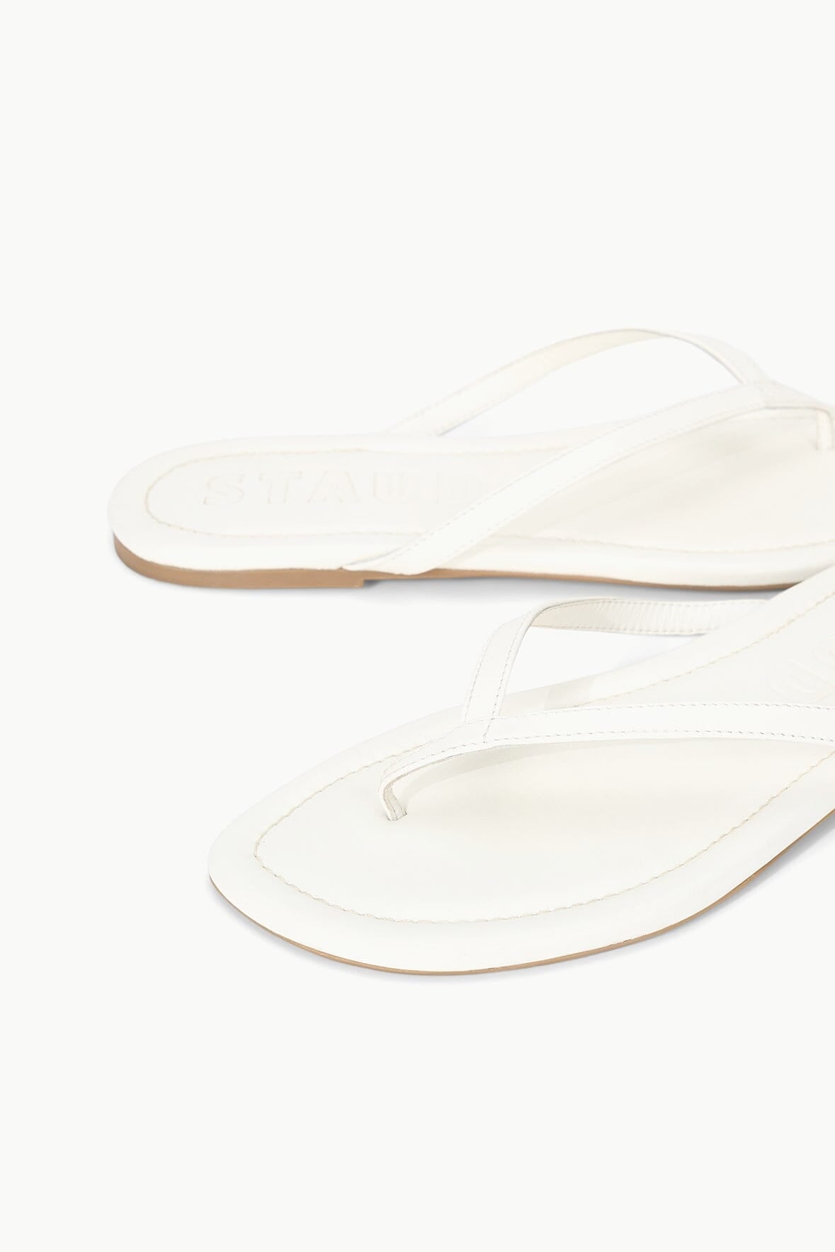 Freja Flat Thong Flip Flop Paper White