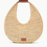 Large Raffia Moon Tote Bag