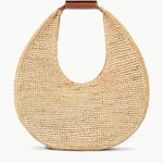 Large Raffia Moon Tote Bag