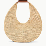 Large Raffia Moon Tote Bag