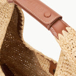 Large Raffia Moon Tote Bag