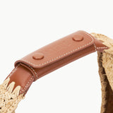 Large Raffia Moon Tote Bag