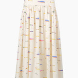 Procida Linen Skirt Pop Sardines Ivory