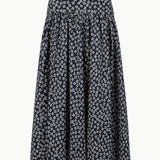 Procida Skirt Black Woodblock Floral