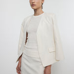 Crepe Sartorial Jacket Cream