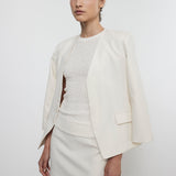 Crepe Sartorial Jacket Cream