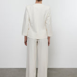 Crepe Sartorial Jacket Cream