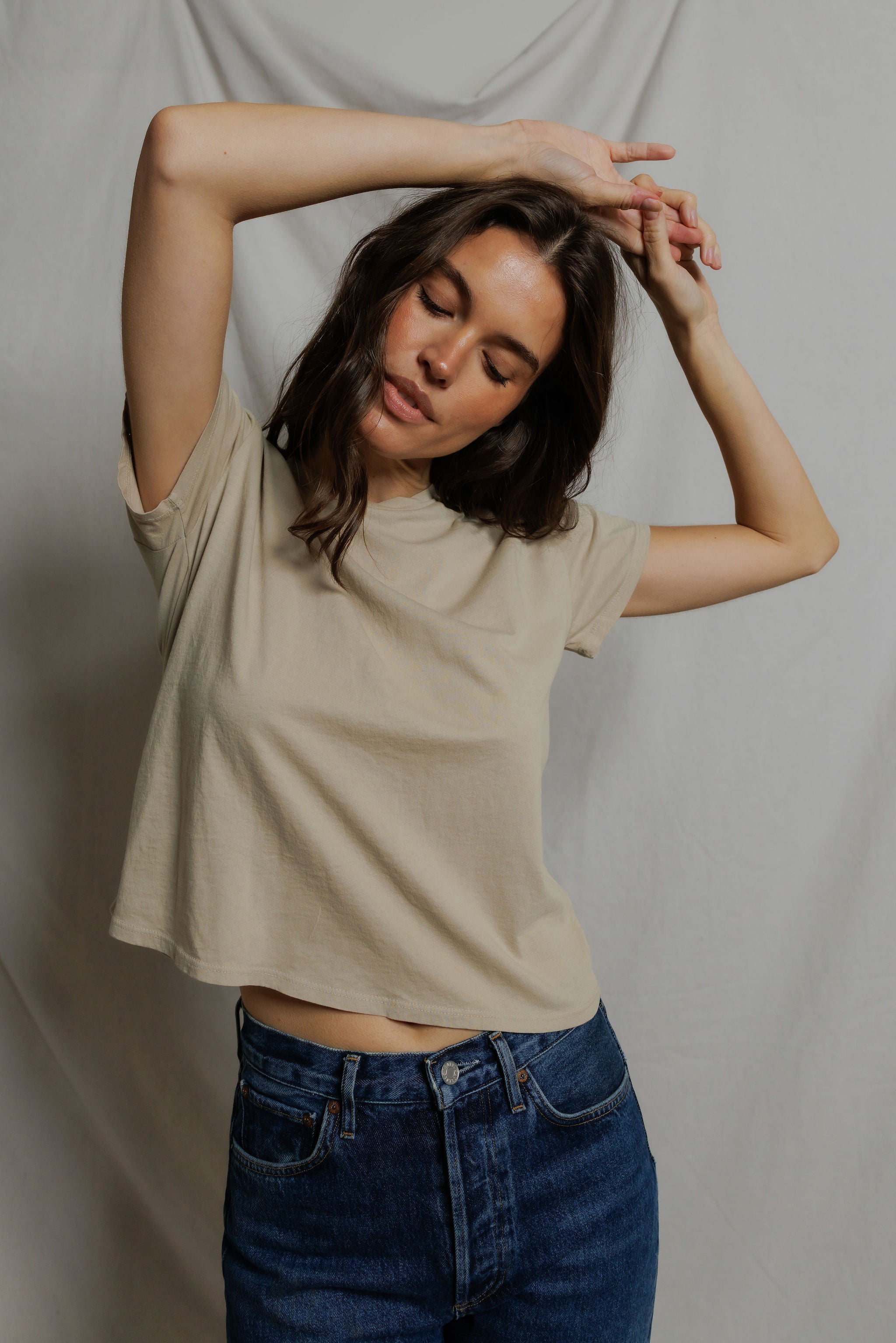 T68-harley - cotton short sleeve boxy crew tee - SU26