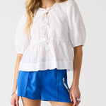 Paula Tie Top White
