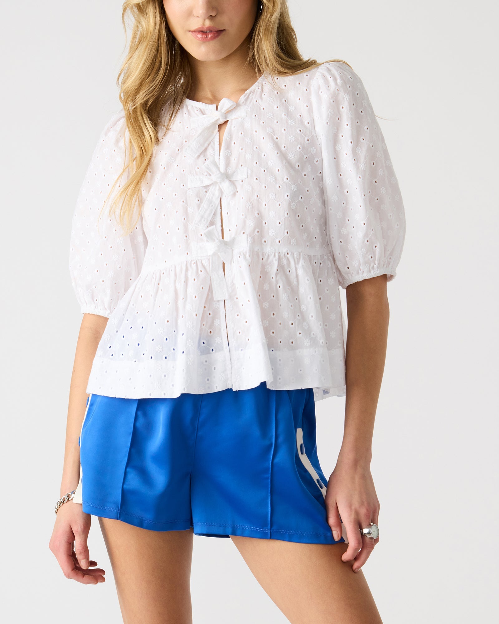 Paula Tie Top White