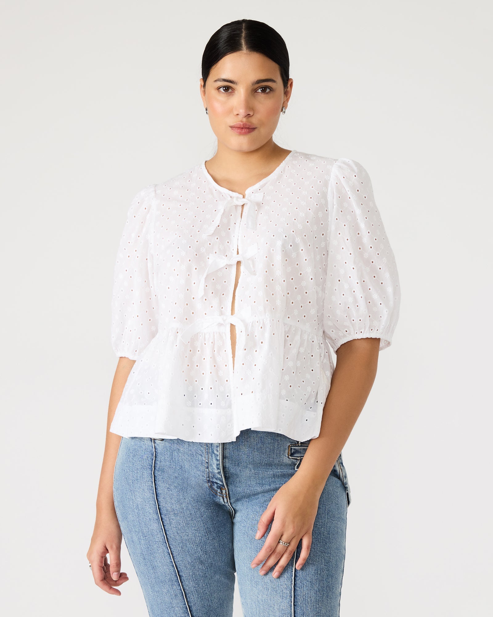 Paula Tie Top White