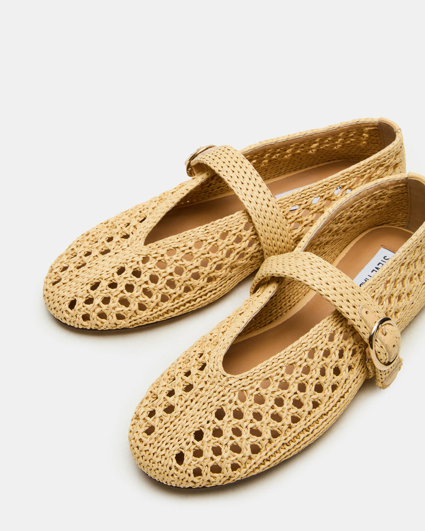 Alara Flat Natural Raffia