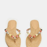 Marble Flip Flop Natural Multi
