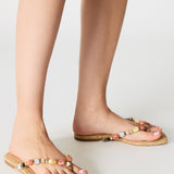 Marble Flip Flop Natural Multi