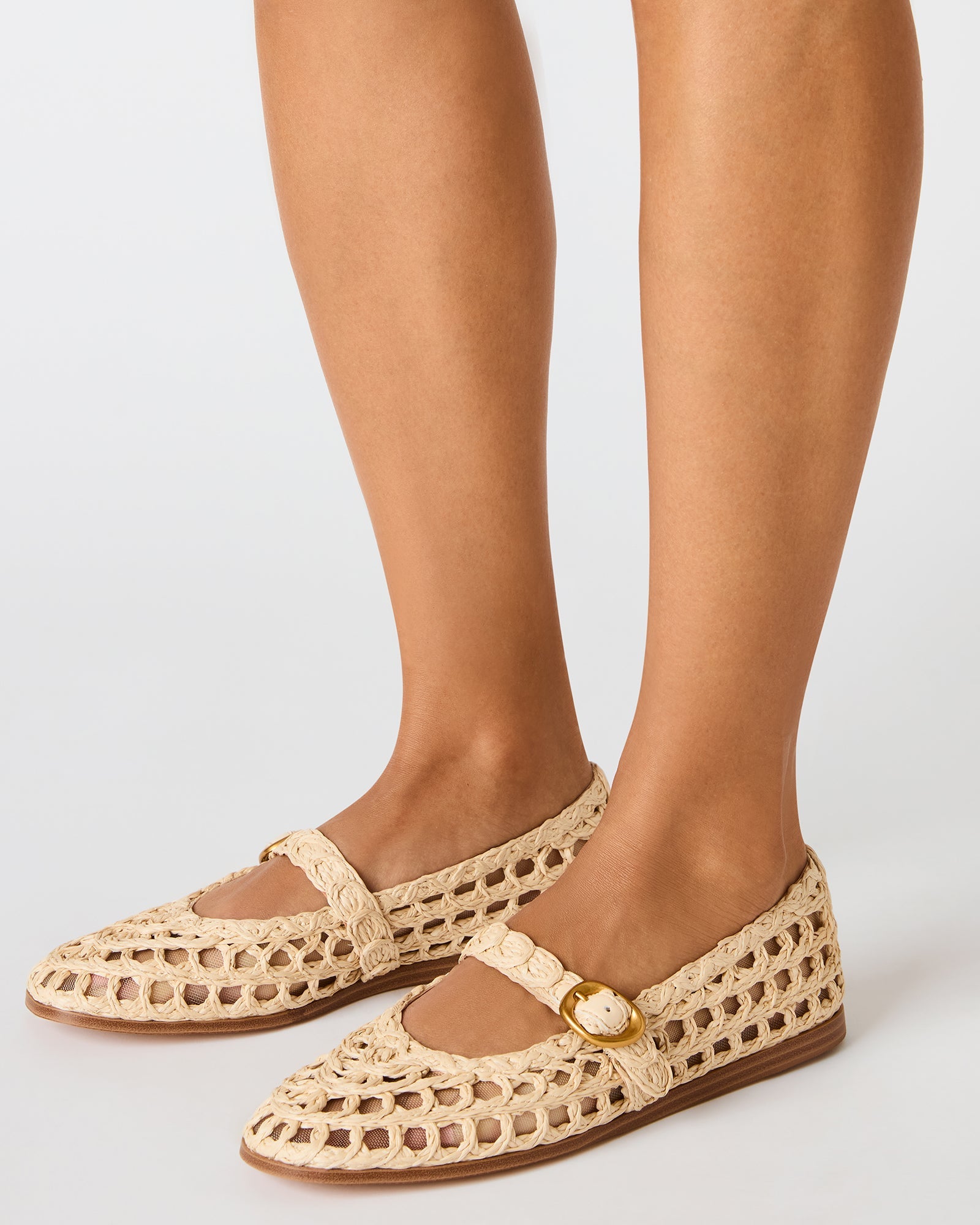 steve madden Melody Natural Raffia flat
