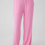 Rib Wide Leg Pant Punk Pink