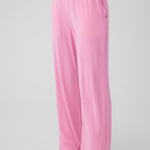 Rib Wide Leg Pant Punk Pink